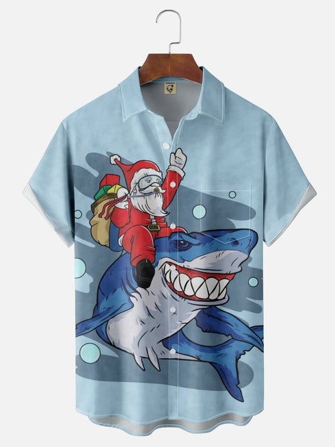 Men's Christmas Funny Graphic Short Sleeve Hawaiian Shirt